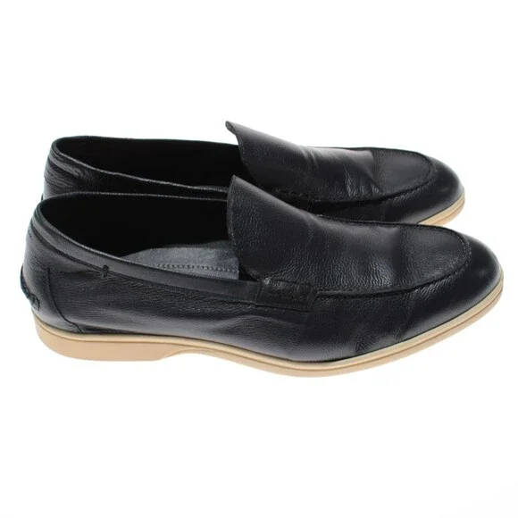 Di Bianco NWB Etna Pebble Leather Loafers / Drivers Size 42.5 (US 9.5) in Navy